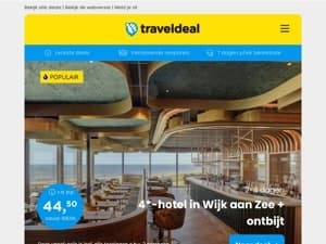 Laatste kamers! ⏰ 4*-hotel + SKYBAR in Wijk aan Zee + ontbijt v.a. 57 | 4*-Stedentrip Valencia + vlucht v.a. SLECHTS 159 pp!