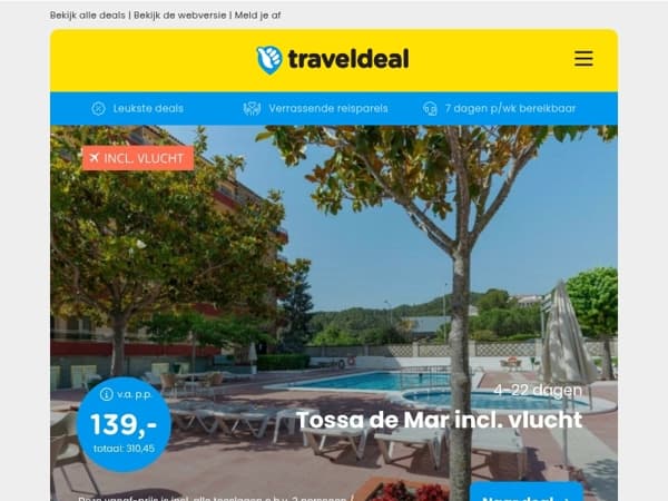 ☀️ Zonvakantie Tossa de Mar + vlucht v.a. 139 | 3-6 dgn all-inclusive in de Eifel v.a. 139 p.p.! 🔥