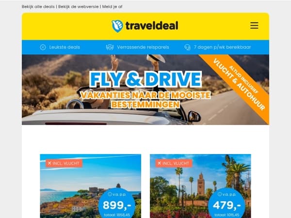 ✈️ Complete Fly & Drive Rondreizen – nu al v.a. €479 p.p.! 😱