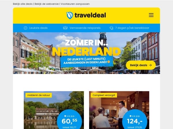 Zomer in Nederland! 🌞 Bilderberg Venlo v.a. 60,55 | Van der Valk Gorinchem + bios & diner v.a. 124 | Weekend Dordrecht + ontbijt 60 p.p.!