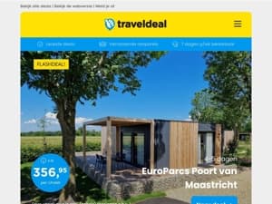 Flashdeals! ⚡ EuroParcs Maastricht v.a. 356,95 per acco | 4*-hotel Emmen + entree Wildlands v.a. 64,50 p.p.! 🐻‍❄️