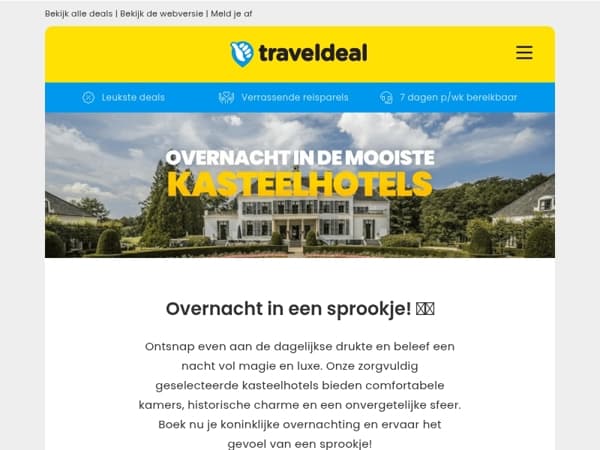 Voordelig overnachten in de mooiste kasteelhotels! ✨🏰