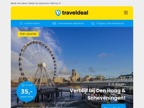 ZOMER ESCAPES! 🥵 Verblijf voordelig LAST MINUTE aan of nabij de kust vanaf €35 p.p.! 🏖️
