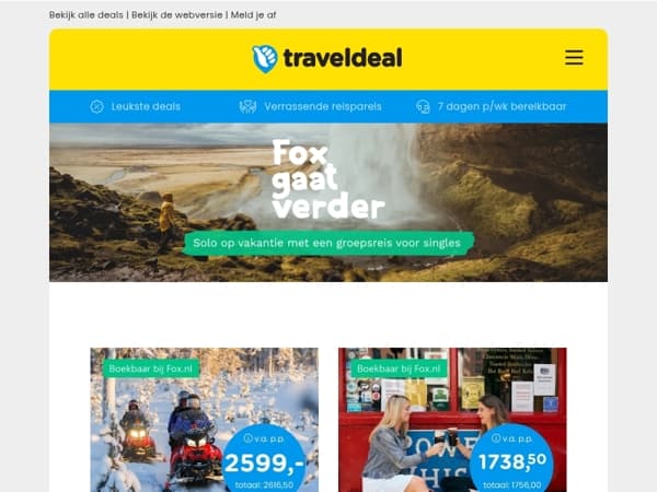 Solo op pad? Ontdek de singlereizen van Fox!