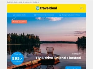 💸 Prijsverlaging: 8-daagse fly & drive Finland + kasteelbezoek v.a. 895 | Fietsen in Drenthe + ontbijt v.a. 34,50 p.p.!