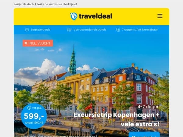 😱 Kopenhagen compleet verzorgd incl. excursies – NU vanaf €599 p.p.! 🔥