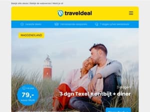 Wadden-DEALS! 🌊 3 dgn Texel + ontbijt & diner v.a. 79 | LUXE Suite Ameland v.a. SLECHTS 39,50 pp! 🤯