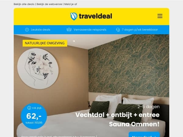 WOW! 😱 4*-hotel in het Vechtdal + ontbijt & entree Sauna & Beauty Ommen v.a. 62 | Zonvakantie Malta St. Pauls Bay v.a. 249 p.p.! 🤯