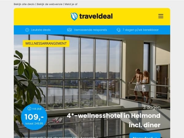 3 dgn 4*-wellnesshotel Helmond + diner v.a. 109 | Excursietrip Reykjavik + extra's v.a. 799 p.p.! 😱