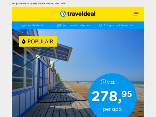 ⏳ LAATSTE KANS: 8 dgn appartement Cayeux v.a. 278,95 | Beach Hotel Makkum + ontbijt v.a. 39,50 p.p.! 😱