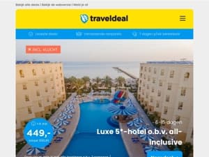 Luxe 5*-hotel o.b.v. all-inclusive v.a. €449 per persoon & meer