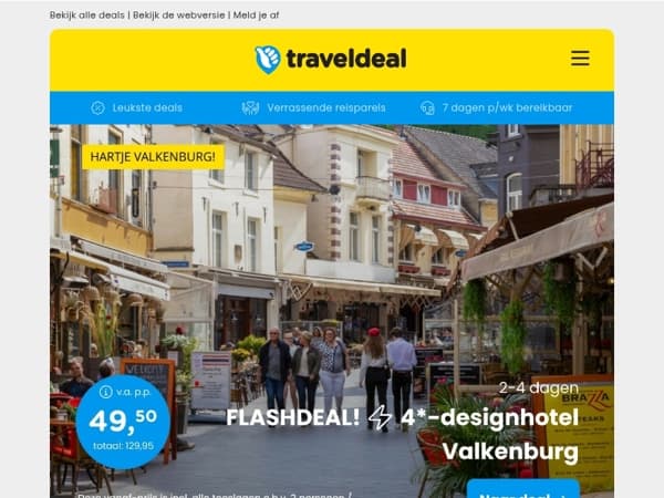 ✨ Designhotel Valkenburg of 9 dagen Finland met huskytocht? Deals vanaf €49,50!