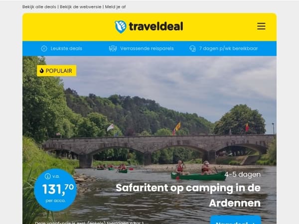 🌳 Camping in de Ardennen 131,70 per acco | LAATSTE KANS! ⏰ All-inclusive in de Eifel v.a. 159 p.p.!