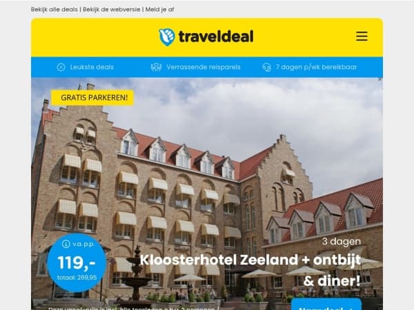 ⚡️OP=OP Maart LAST Minute! ⏰ 3 dgn kloosterhotel Zeeland + diner 119 | Bohemian 4*-hotel IBIZA v.a. 689 p.p.! ☀️