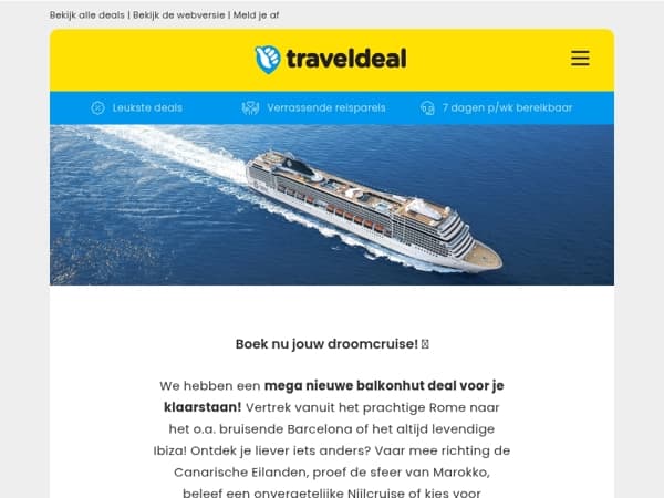 🚢 MEGA Balkonhut DEAL: Vaar luxe vanaf Rome, Barcelona & Ibiza 1049 p.p.! 😱