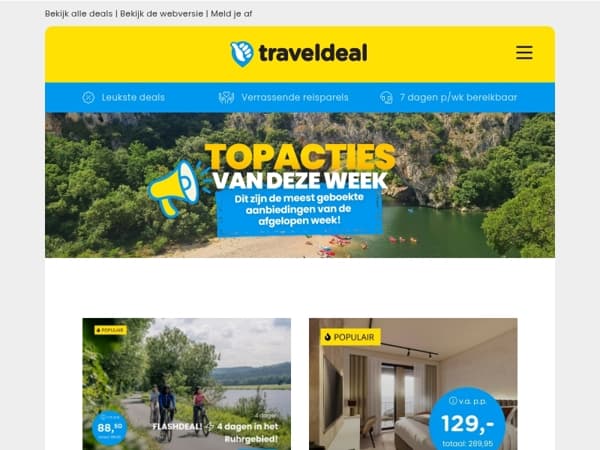 HOT DEALS! 🥵 4 dgn Ruhrgebied 88,50 | Splinternieuw hotel Amsterdam & Haarlem 129 | Zonvakantie Tenerife 299 & MEER!