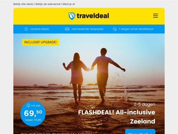 🌞 All-inclusive in Zeeland v.a. 69,50 | GIGA Zomercruise Middellandse Zee 899 p.p.!