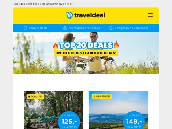 ⏳ Niet te missen: deze topdeals zijn zo weg! 💥 3 dgn Landgoedhotel Achterhoek + diner v.a. 125 | 4 dgn all-inclusive in Harzgebergte v.a. 149 & MEER!