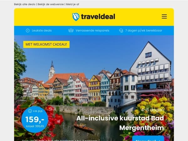 4/8 dgn all-inclusive kuurstad Bad Mergentheim 159 | 4/15 dgn all-inclusive in de Provence v.a. 209 p.p.!