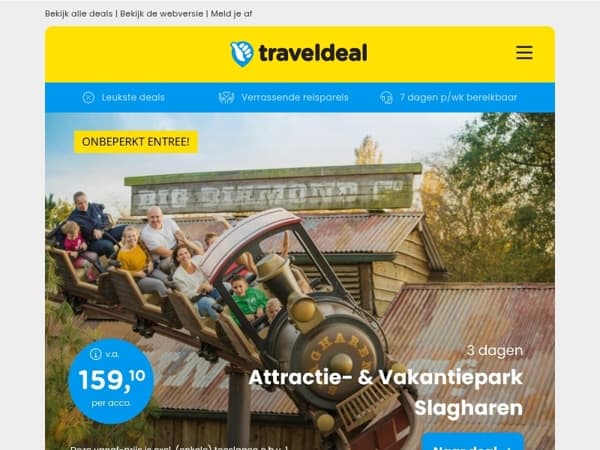 Weekend-Deals!: 🎢 Vakantiepark Slagharen v.a. €159 | 8-daagse cruise Canarische Eilanden + Madeira v.a. 889 p.p.!