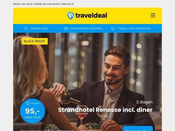 MEGA KNALLERS! ⏰ 3 dgn strandhotel Renesse + diner 95 | Stedentrip naar Wenen + ontbijt v.a. 229 p.p.!