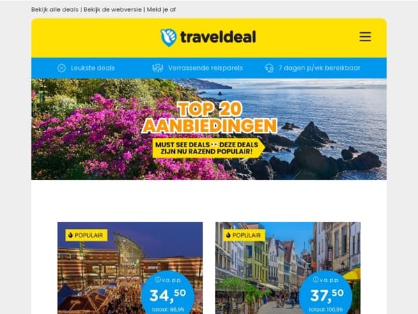 Deze deals vliegen de deur uit! 😱 CityDeal Antwerpen | Beekse Bergen | Hilton Luxemburg | Fly & Drive Madeira & meer!