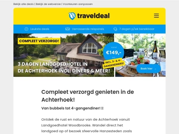 3 dagen luxe landgoedverblijf in de Achterhoek: diners, ontbijt & meer vanaf €149 p.p.! 🥂