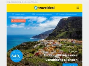Mega Vroegboek Alert! ⚠️ 8-daagse cruise Las Palmas naar de Canarische Eilanden v.a. 649 p.p.! 😱