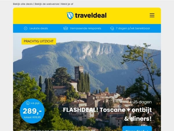 😍 Prachtig hotel in de Toscane + dagelijks diner & meer v.a. 289 | 4*-hotel in Denekamp Twente + ontbijt v.a. 59 p.p.!