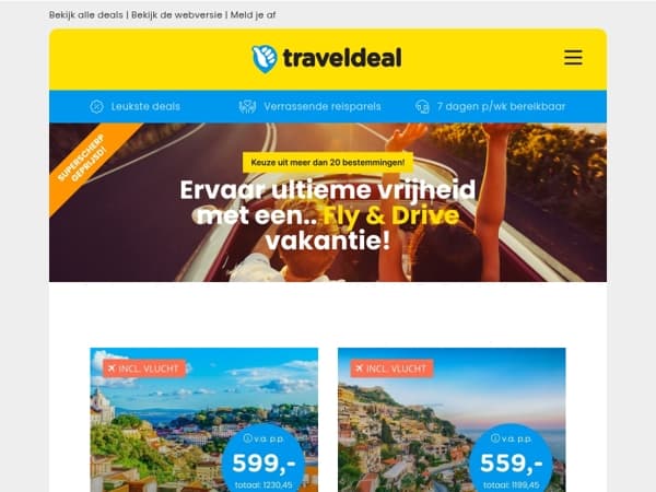 Ontdek onze fly & drive vakanties! 👉 Ierland, Griekenland, Italië, Bulgarije & meer! 🤩