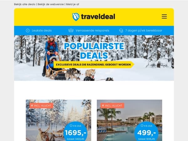 De populairste deals! 🚀 Alles-in-1 Lapland reis | Winterzon Malta | Kerstshoppen Düsseldorf & meer!