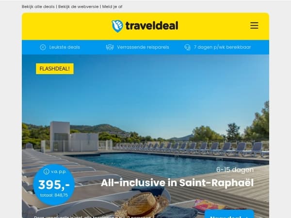 😱 ALL-INCLUSIVE aanbieding: luxe 4*-hotel aan de Côte d'Azur v.a. 395 | LUXE 4*-Marriott Den Haag v.a. 64,50 p.p.!