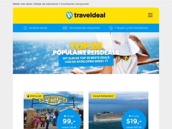 DEAL ALERT! 🚨 De 20 beste deals van deze week: cruises, last minutes, stedentrips & meer!