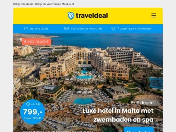 ⭐️ Luxe 5*-vakantie Malta + zwembaden & spa v.a. 789 | 8-daagse tour Noord-Italië + ontbijt & diner v.a. 599 p.p.! 🇮🇹