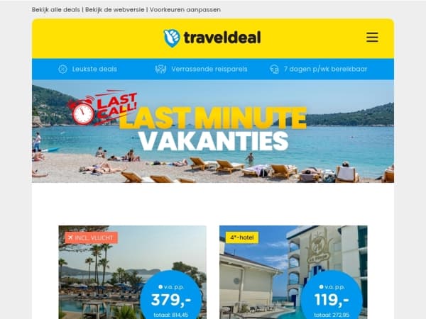 Zomerse Last Minutes! 📣 4*-Adults-ONLY deal Ibiza €379 | All-inclusive aan de Rijn v.a. €159 & meer!