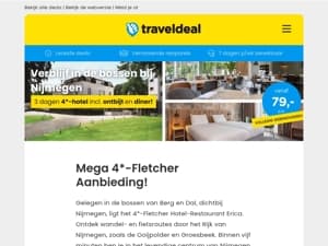 💥 AANBIEDING: 3 dagen 4*-hotel in de bossen van Nijmegen + ontbijt & diner v.a. 79 p.p.! 🤯
