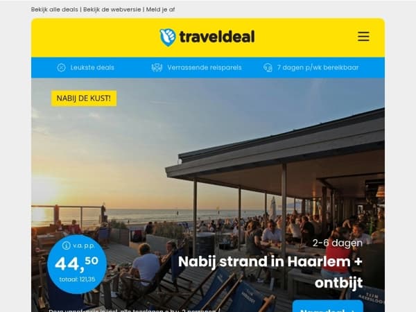 MEGADEAL 💥 Haarlem & Bloemendaal v.a. 44,50 | Vakantie Rhodos + transfer & ontbijt v.a. 359 p.p.!