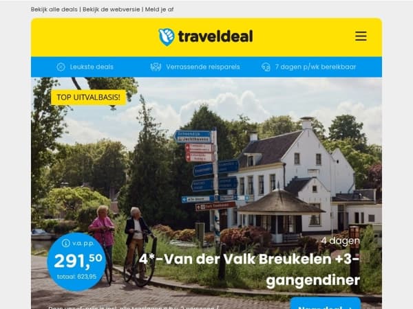 4 dgn Van der Valk Breukelen + ontbijt en diners v.a. 291,50 | 4/15 dgn all-inclusive bij St. Tropez v.a. 199 p.p.!