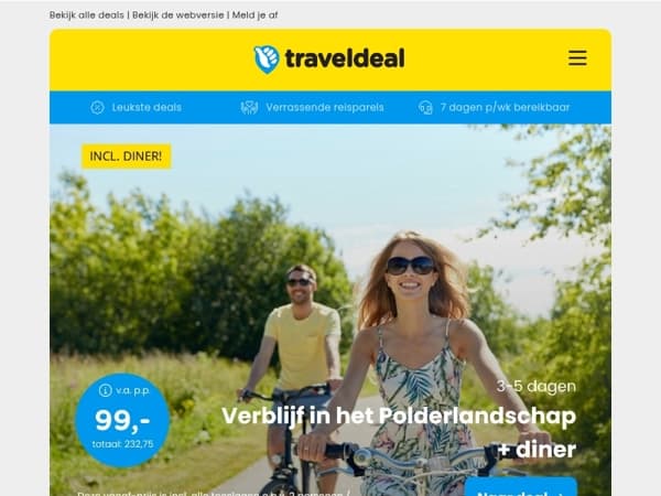 WAUW! 🌞 3 dgn in het Polderlandschap bij de Vinkeveense Plassen + diner v.a. 99 p.p.! 🤯
