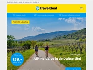 SUPER-DEAL!🔥 3 dgn ALL-INCLUSIVE in de Eifel v.a. 139 | 8 dgn Fly & Drive Puglia v.a. 789 p.p.!