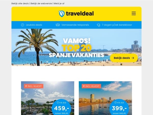 Goedkope vakantie naar Spanje? Vamos! 🌞 Ontdek onze top deals!