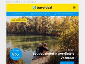 3 dgn Boutiquehotel Overijssel + diner v.a. 85 | BEACH Hotel Zuid-Holland + Thermen Holiday v.a. 74,50 pp!