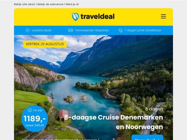 🤪 CRAZY CRUISE DEALS ⚓ Deze zomer beperkt beschikbaar! ☀️