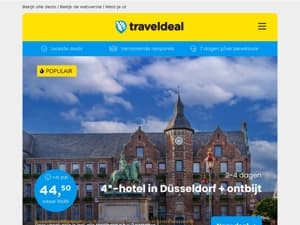😱 LAATSTE KANS: Luxe 4*-hotel Düsseldorf + ontbijt & EXTRA'S v.a. SLECHTS 44,50 p.p. | Volendam + ontbijt, toegang zwembad & GRATIS parkeren v.a. 49,50 p.p. & MEER!
