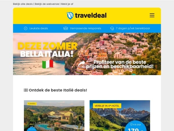 🇮🇹 Zomer in Italië? Wij hebben de 20 BESTE deals geselecteerd! 🔍