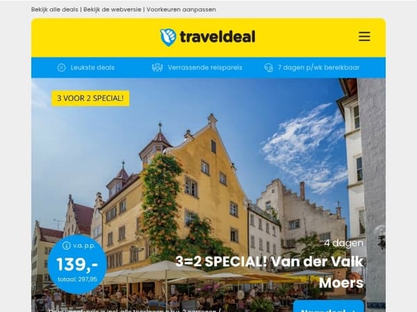 3=2 SPECIAL! 🎁 Van der Valk bij Oberhausen & Düsseldorf v.a. 139 | 4*-hotel in HARTJE Leuven + diner v.a. 85 p.p.!