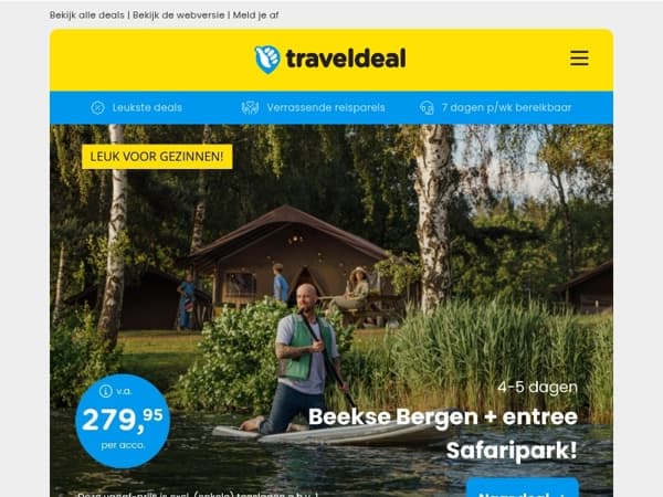 Lake Resort - Beekse Bergen v.a. 279,95 per acco | 10-daagse rondreis klassiek Italië + ontbijt 399 p.p.!