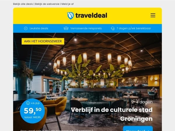 Populair! 🔥 Overnacht in hartje Groningen + ontbijt v.a. 59,50 | Cruise Miami, Mexico & Bahama's v.a. 1409 p.p.! 🚢