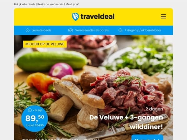 🎁 Nieuwe deals: wildarrangement Veluwe, Maastricht & Kasteelhotel Limburg! 🤩