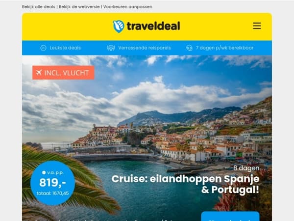 🛳️ Voordelig op cruise: eilandhoppen Spanje, Noorse Fjorden, Miami & Bahama's & MEER!